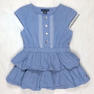 Tommy Hilfiger chambray ruffled tunic top/dress